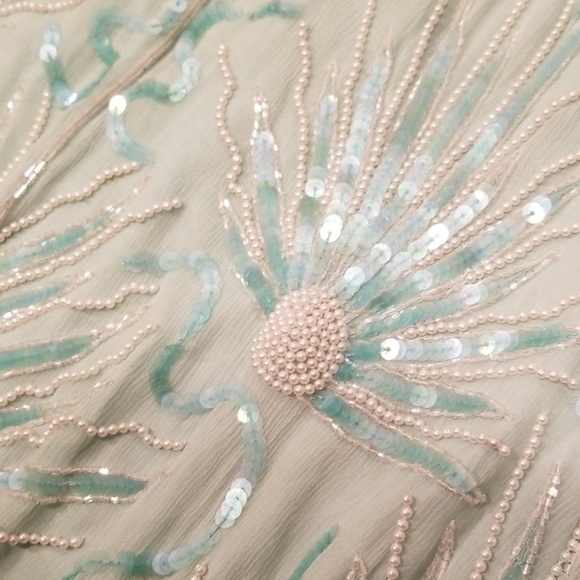 Silk sequins beads 2pc dress vintage - Picture 4 of 7